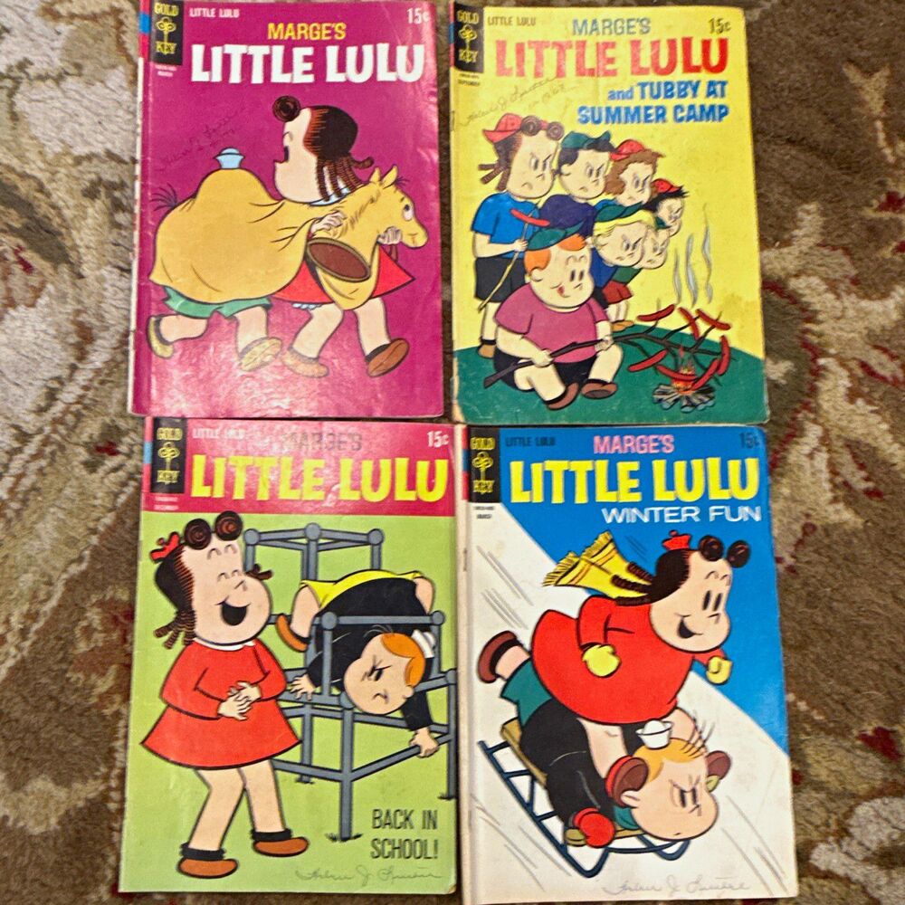 Vintage Gold Key Marge's Little Lulu Comic Book Lot of 4 (1968-1970) Silver Age